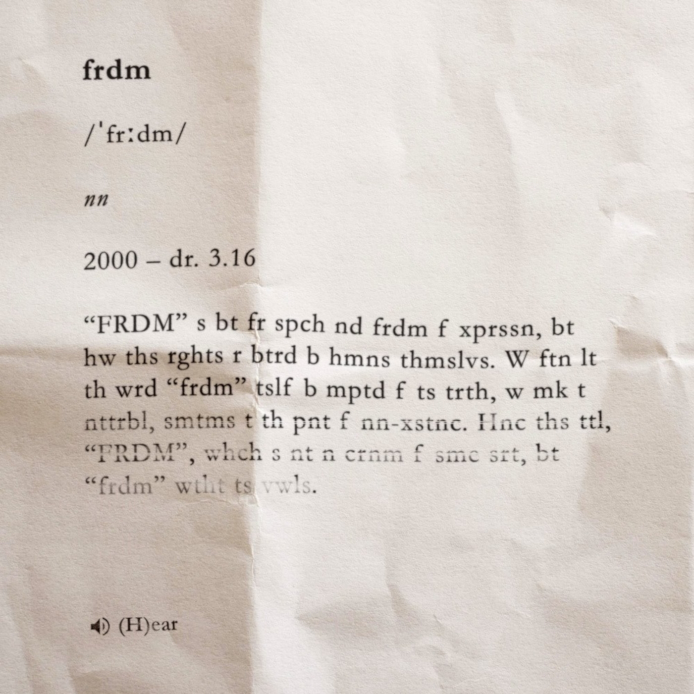 Giuseppe E. Rapisarda - FRDM - (h)ear - electronic music, contemporary music